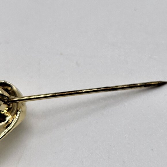 VTG Gold Tone Twisted Star Flower Pin Brooch - Picture 4 of 6